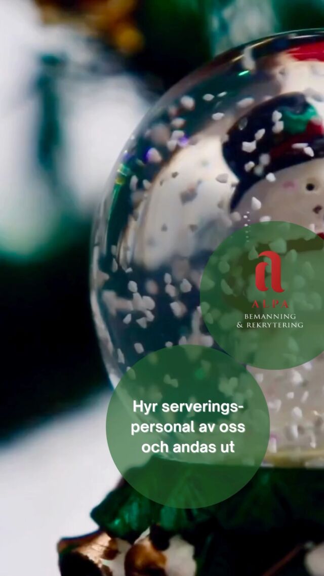 🎄 Låt oss hjälpa dig med julstressen! 🎄

Julbordssäsongen är här, och vi vet att det kan vara hektiskt i julrushen. Behöver du hjälp? Vi har ett fantastiskt team av erfarna och proffsiga serveringspersonal redo att hoppa in och göra din julbordsupplevelse smidig och lyckad. ✨

📅 Boka in vår personal redan idag!
📧 info@alpabemanning.se
📞 08-5800 5508

Vi finns här för att göra din jul lite enklare. ❤️

#HotellRestaurang #TeamWork #Alpabemanning #Bemanning #Hotellpersonal #Restaurangpersonal #Catering #Event #Alpa #Hotell